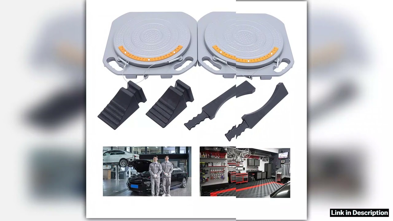2Pcs Magnesium Alloy Car Wheel Alignment Turntable Plate with Angle Meter Everyday Edition