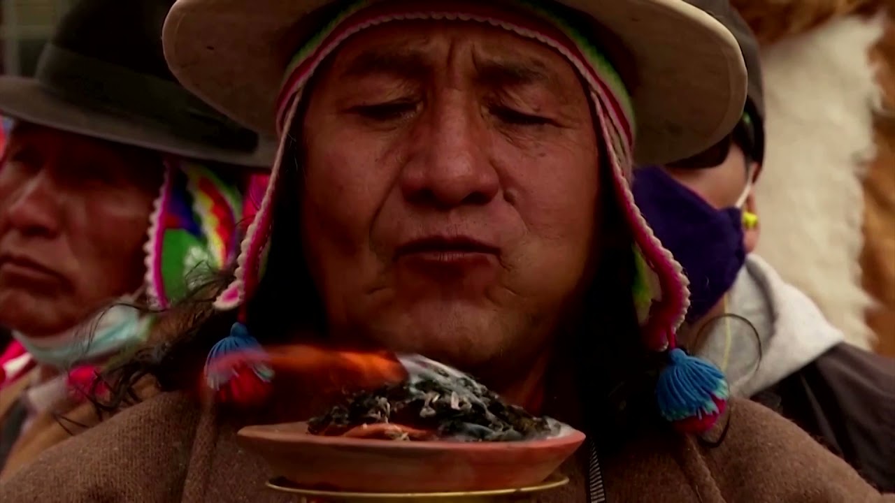 Indigenous people march calling for rights in Americas