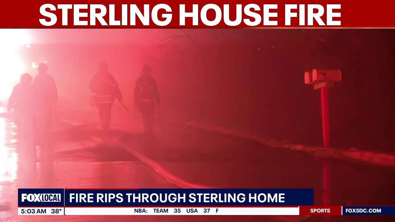 Fire tears through Sterling home