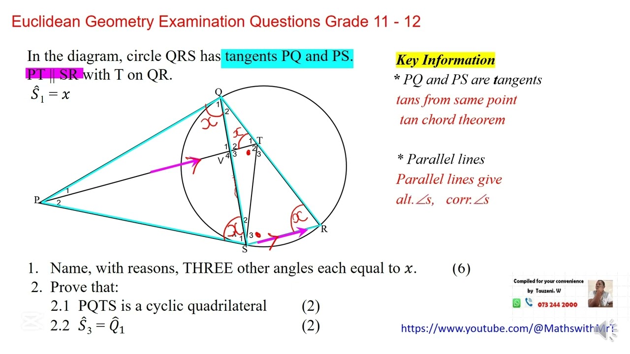 Euclidean Geometry Exam Questions