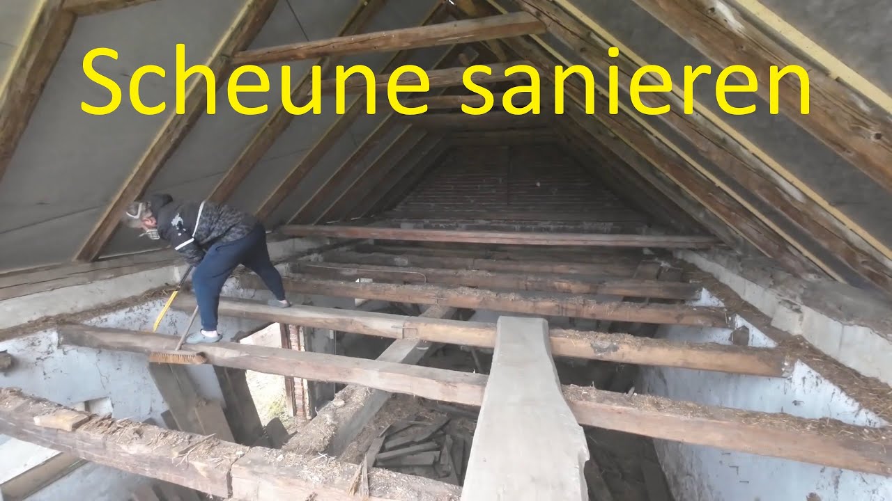 Scheune/Werkstatt ausräumen und sanieren, vorbereiten zum Betonieren, Müll