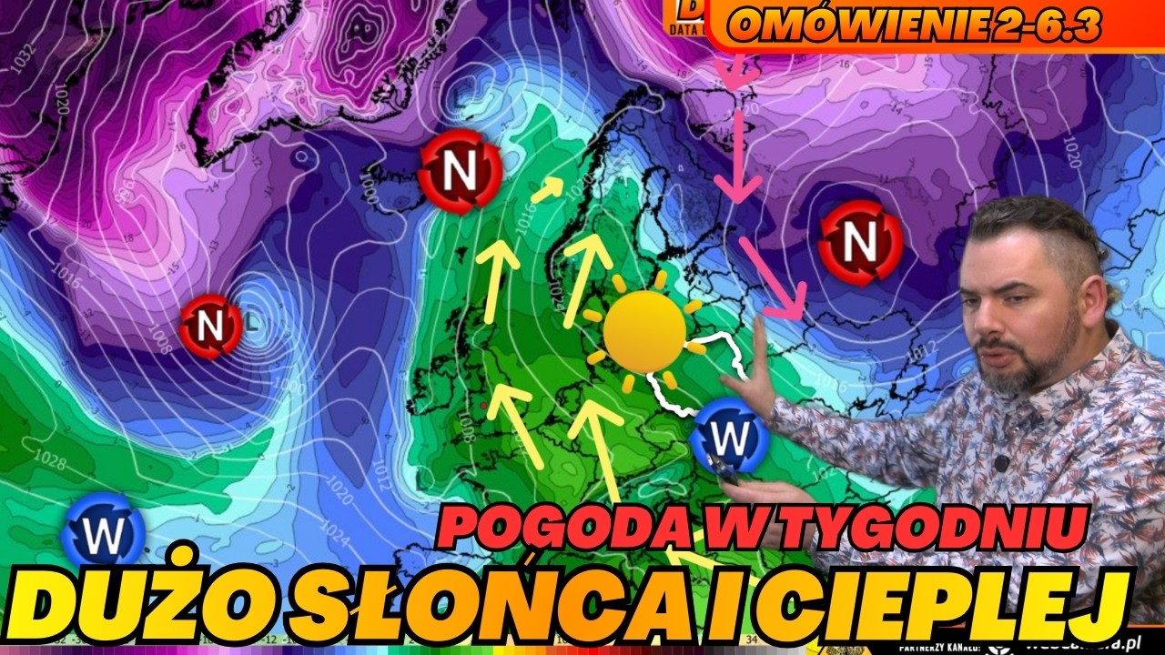 Pogoda w tygodniu. Dużo stabilności i słońca. Napływ wiosennych temperatur.