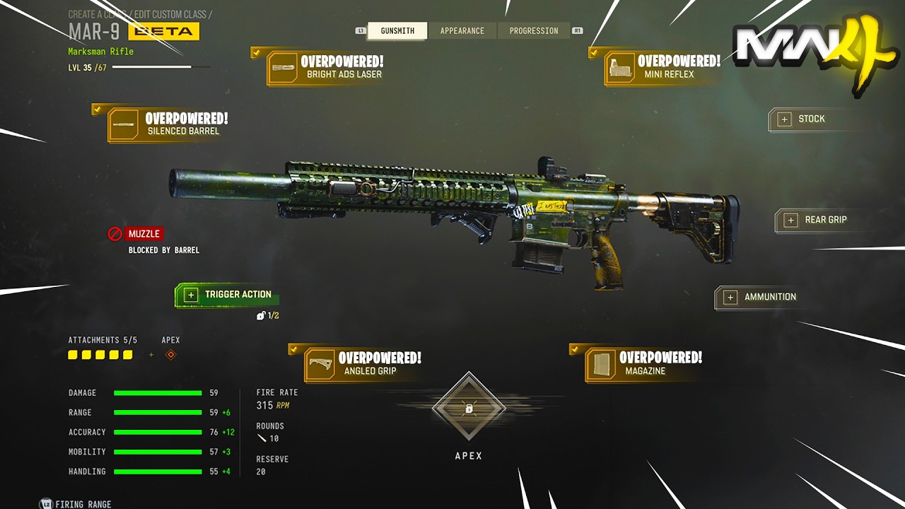 MAR 9 с &laquo;ОДНИМ ВЫСТРЕЛОМ&raquo; &mdash; ПРОСТО ПУШКА в MW4! (Лучшая сборка для Mar-9)
