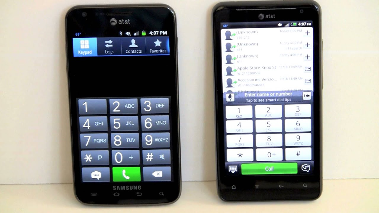 Samsung Galaxy S II Skyrocket v. HTC Vivid Smackdown Comparison