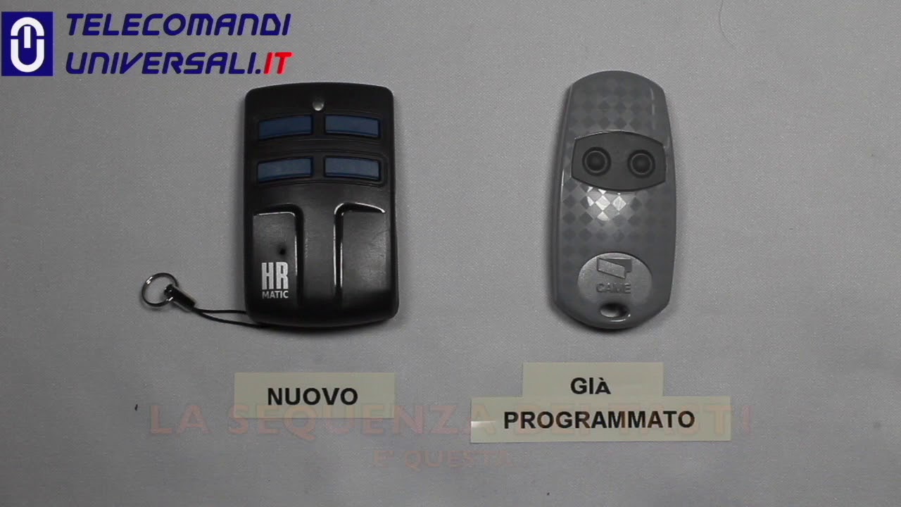 Come Programmare un telecomando HR Multi 2 con un telecomando a codice fisso