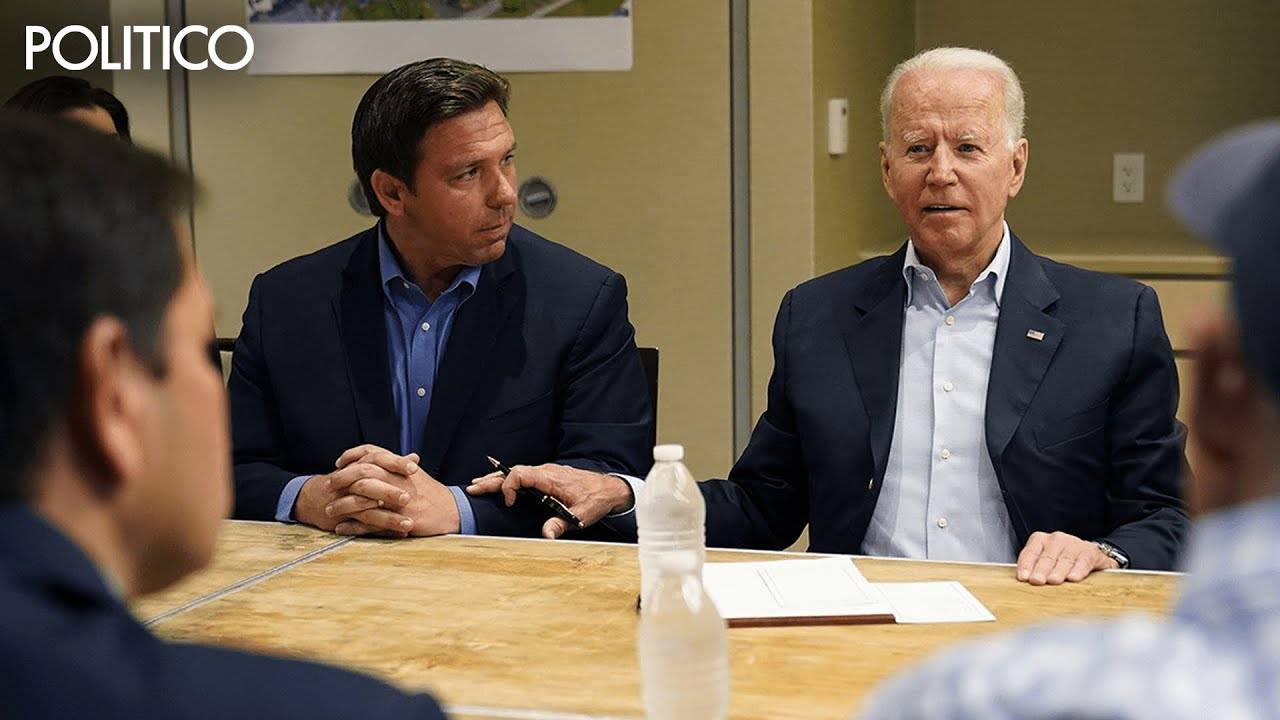 Biden and DeSantis play nice as president surveys Surfside