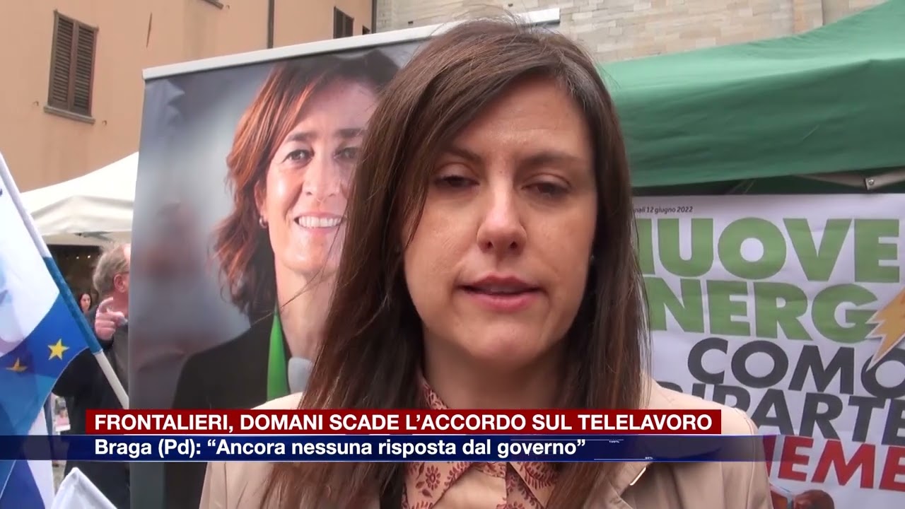 Etg - Frontalieri, domani scade l’accordo sul telelavoro. Braga (Pd): “Ancora nessuna risposta”