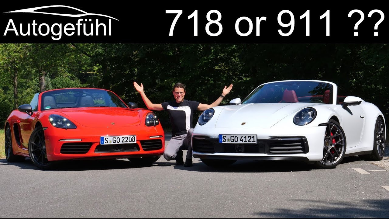 Porsche 718 or 911 ? The comparison! New Porsche 911 4S Cabriolet vs 718 Boxster T