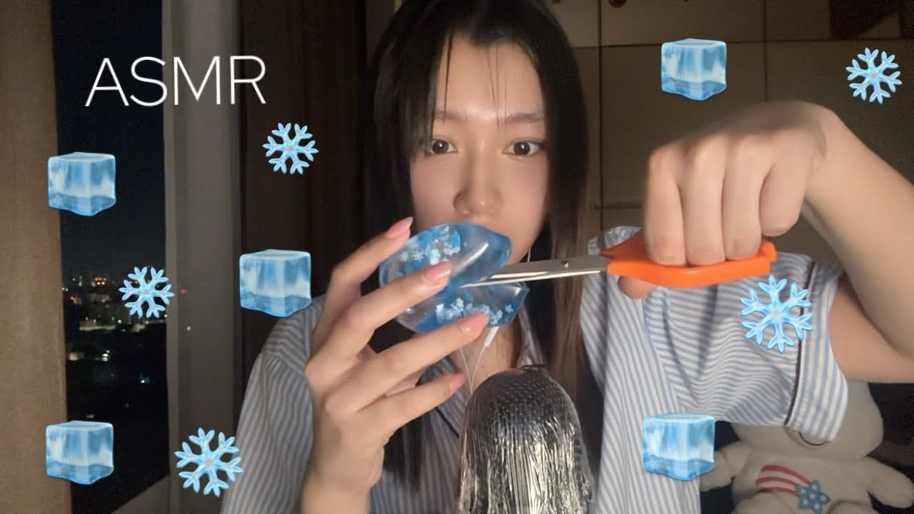 ASMR Thai Glue stick and Ice Slime 🧊👐🏻