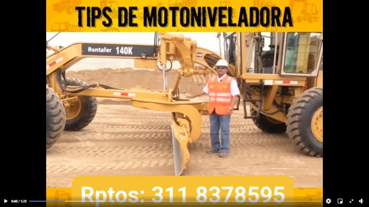 ✅TIPS EN LA OPERACIÓN DE MOTONIVELADORA🇨🇴