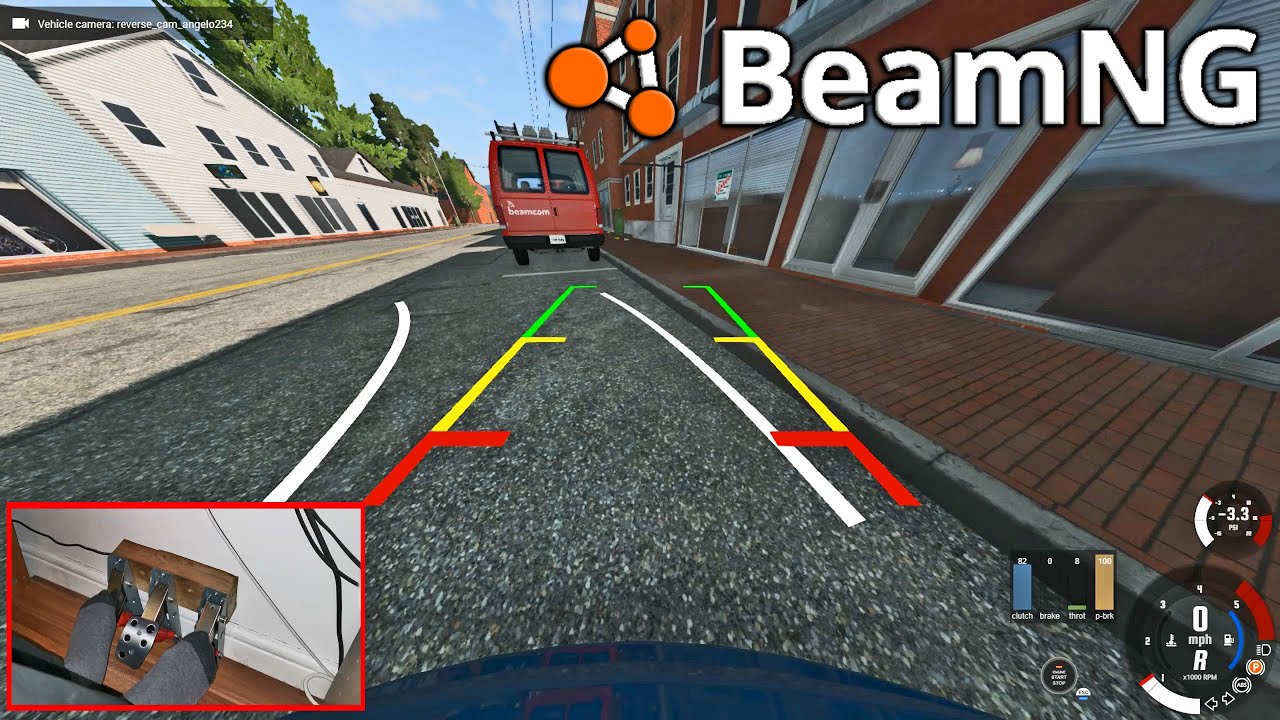 BeamNG.Drive Reversing Camera, Auto Braking & Lane Assist Mod Driver Assistance Systems