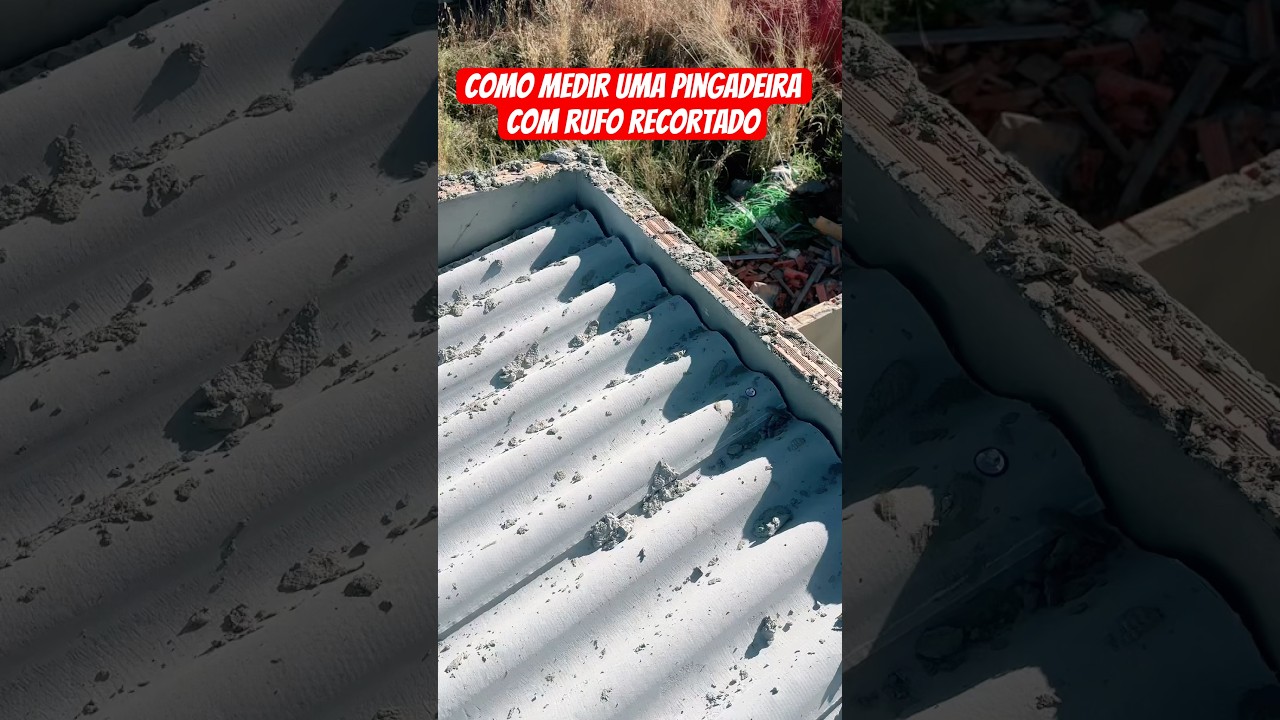 Como medir uma pingadeira com rufo recortado #viral #foryou #youtubeshorts