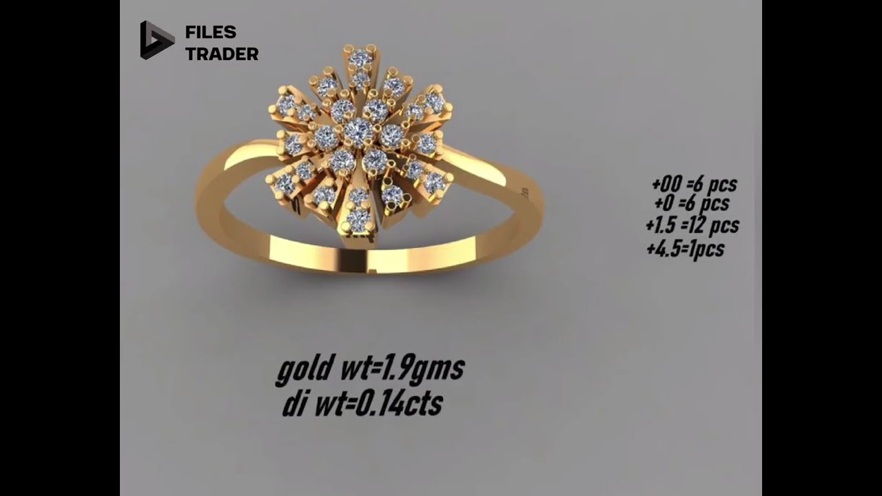 100 ladies rings sep. 3dm & STL files Available on files traders. #JewelryDesign #3DJewelry  