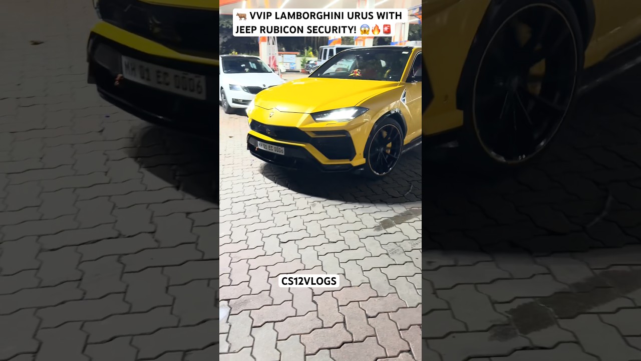 VVIP LAMBORGHINI URUS WITH JEEP RUBICON SECURITY #Shorts#India#car#vip