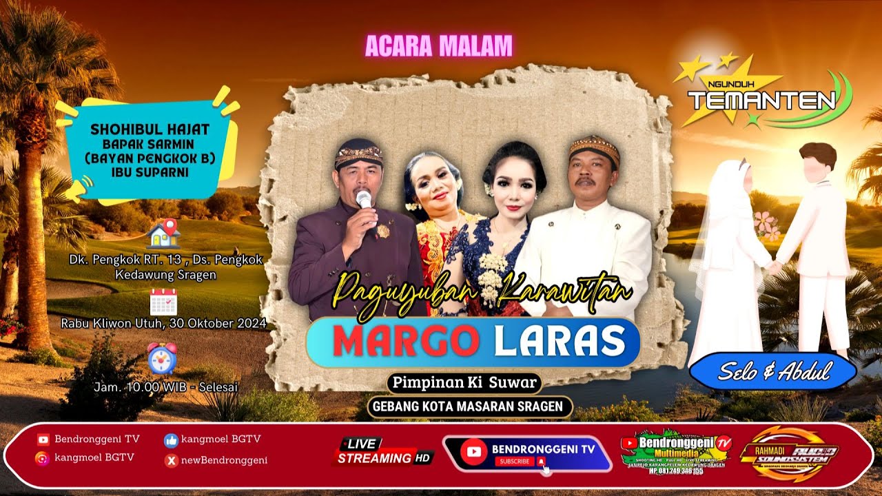 Malam Hamidodareni Pernikahan Abdul & Selo//Margo Laras//Rahmadi Sound System