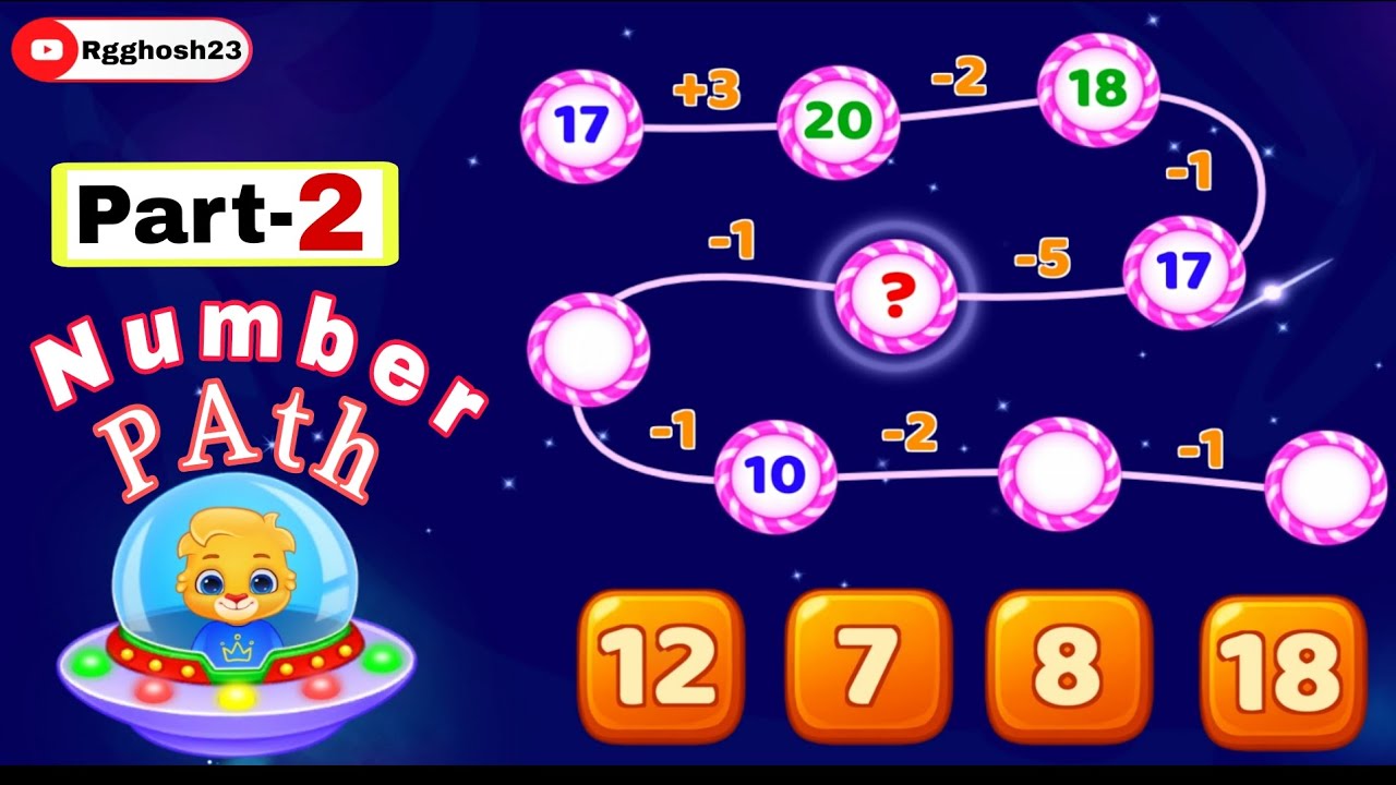 संख्या पथ 🌟 भाग-2️⃣✨ बच्चों के लिए शैक्षिक खेल 😄🎯 Rgghosh23 #animation #viral #gaming #maths #path