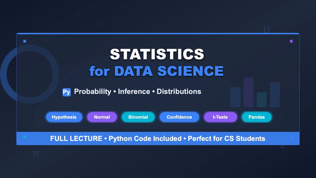 Statistics for Data Science: Full Lecture on Probability, Inference & Distributions with Python