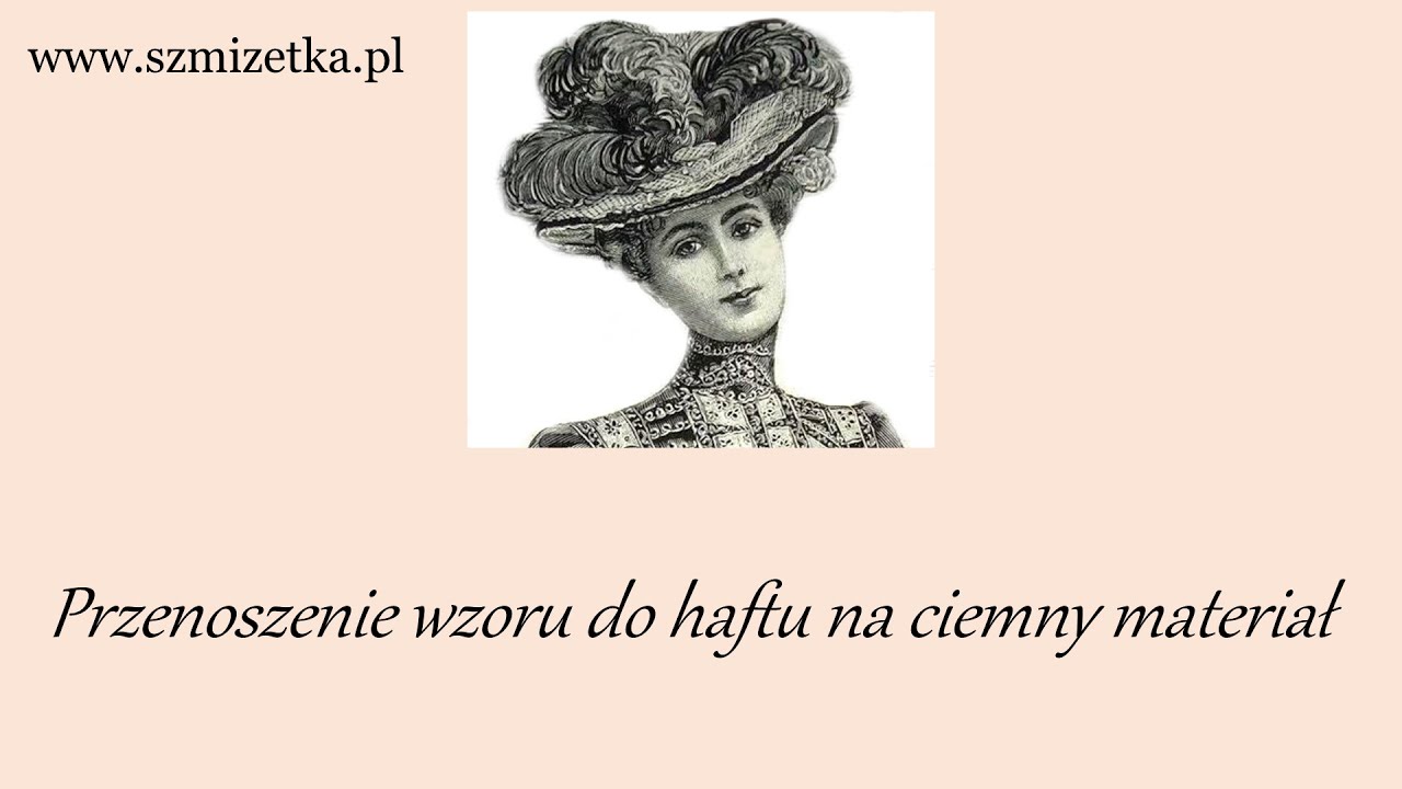 Przenoszenie wzoru haftu na ciemny materiał
