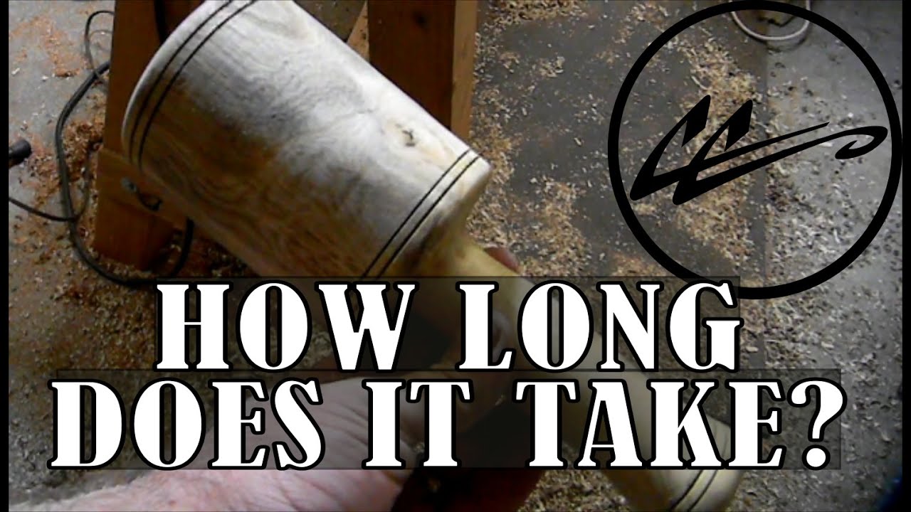 MAKING A WOODEN MALLET.  How long does it take?  Make a carving mallet with Conrad Craft.