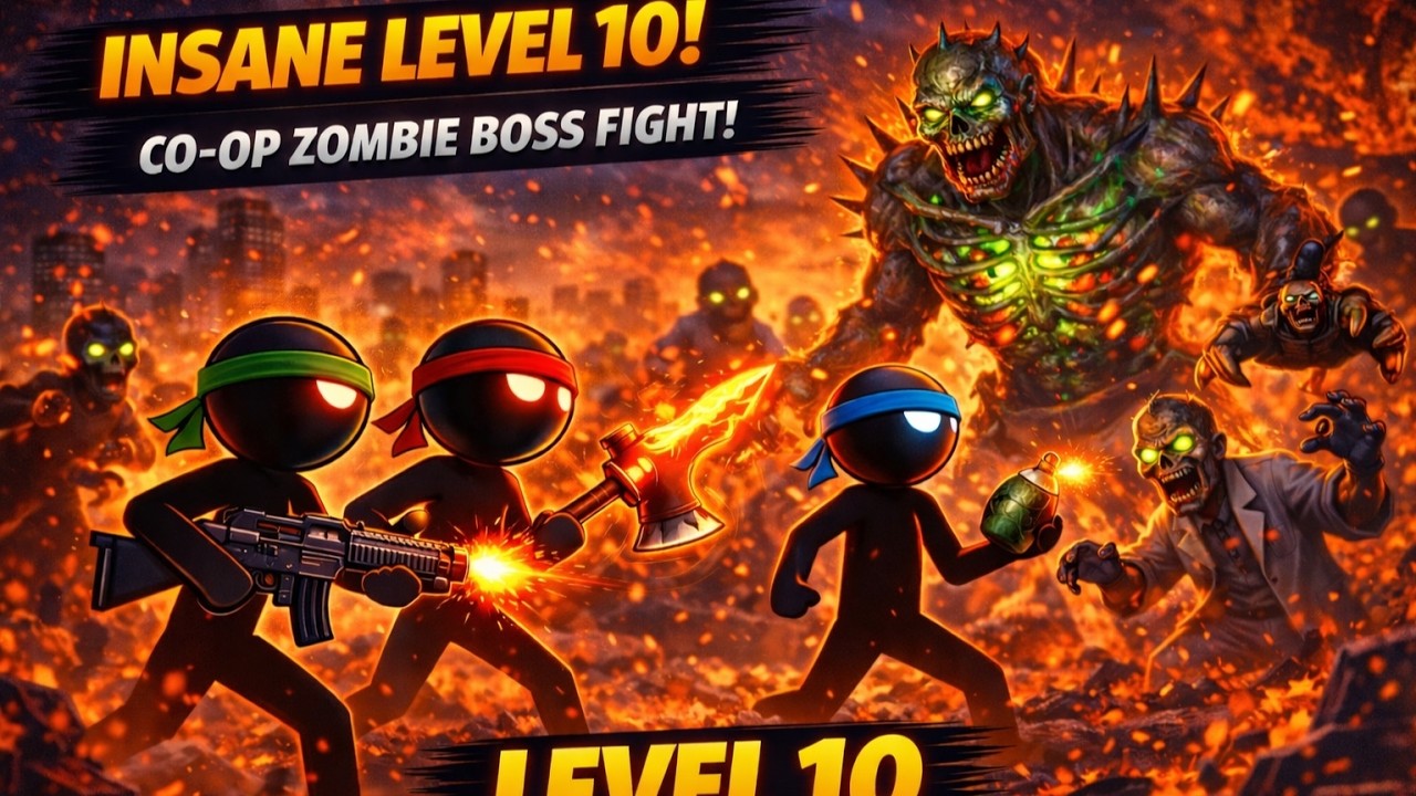 INSANE LEVEL 10! 😱 3 PLAYER ZOMBIE BOSS FIGHT 🔥