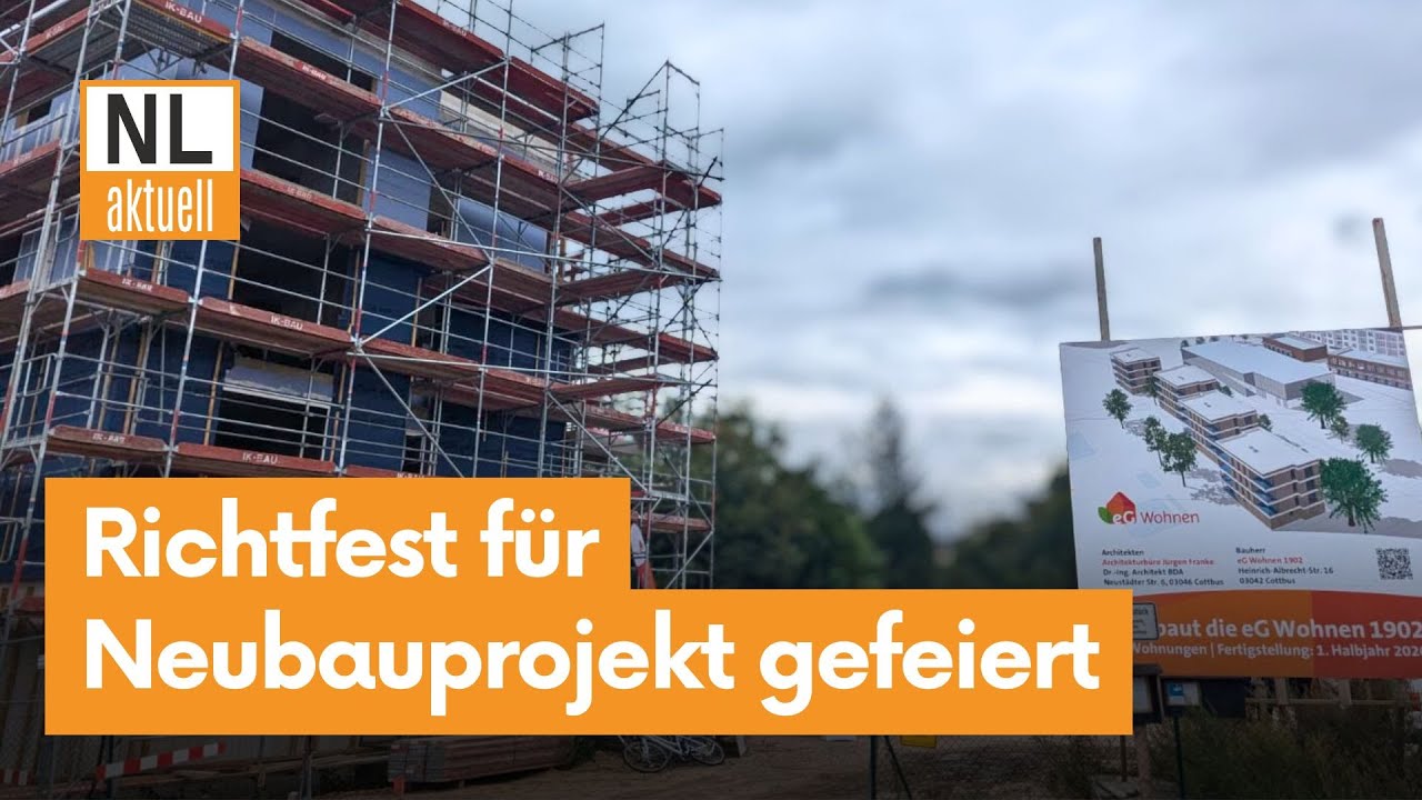 Cottbus | eG Wohnen feiert Richtfest für Neubauprojekt in Otto-Enke-Straße