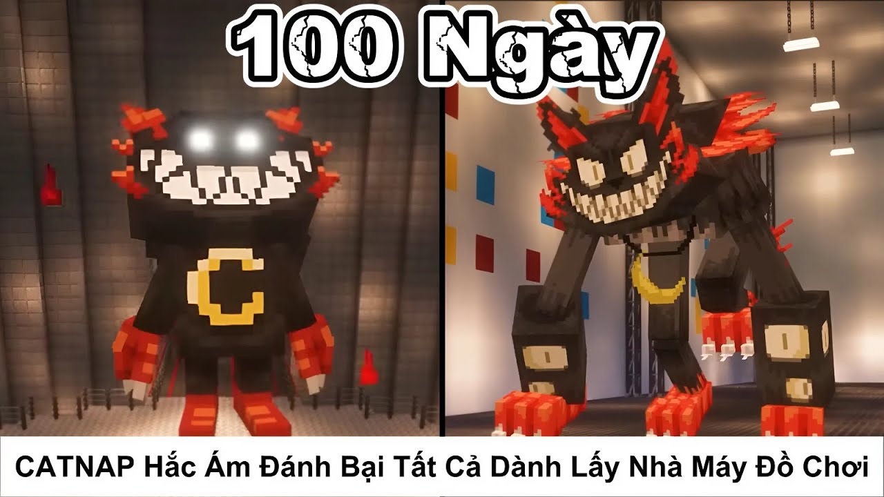 Tóm Tắt 100 Ngày || CATNAP Hắc Ám Đánh Bại Tất Cả Dành Lấy Nhà Máy Đồ Chơi