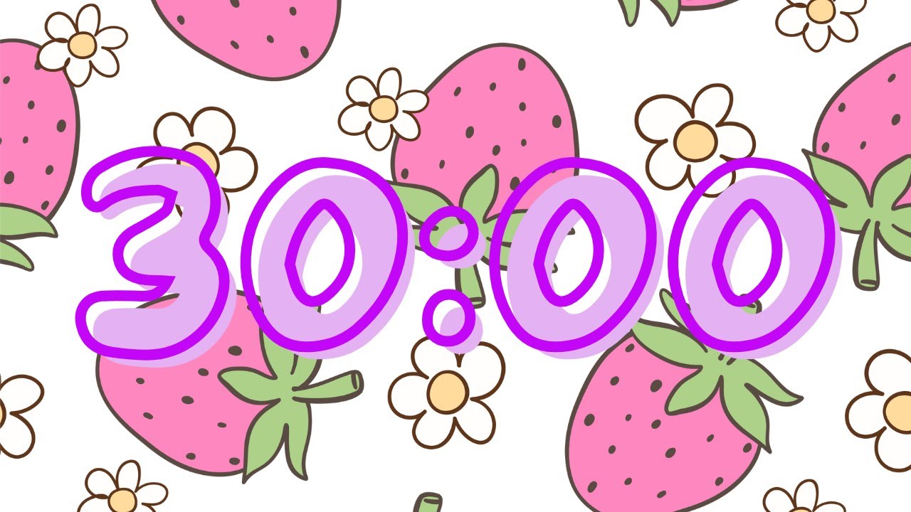 30 Minute Timer with Relaxing Music for Classroom Study and More