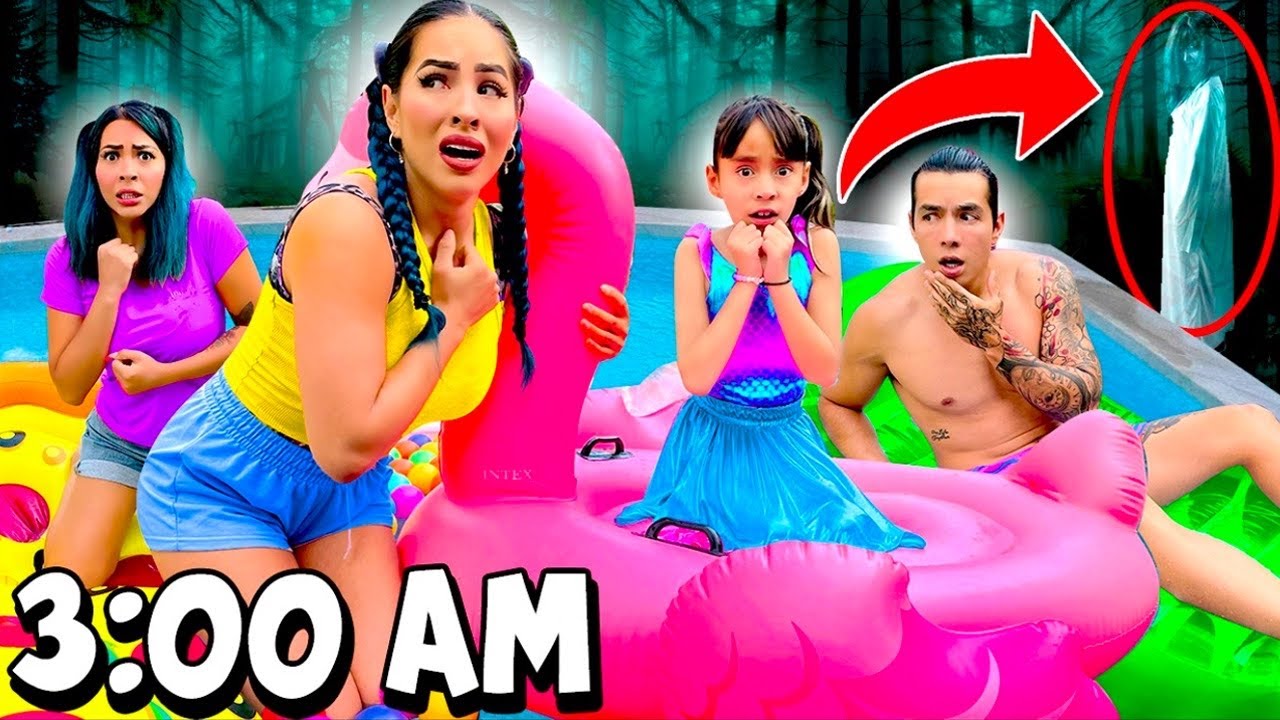 PASAMOS 24 HORAS EN MI ALBERCA GIGANTE 😳 *Esto ocurrió* Karla Bustillos