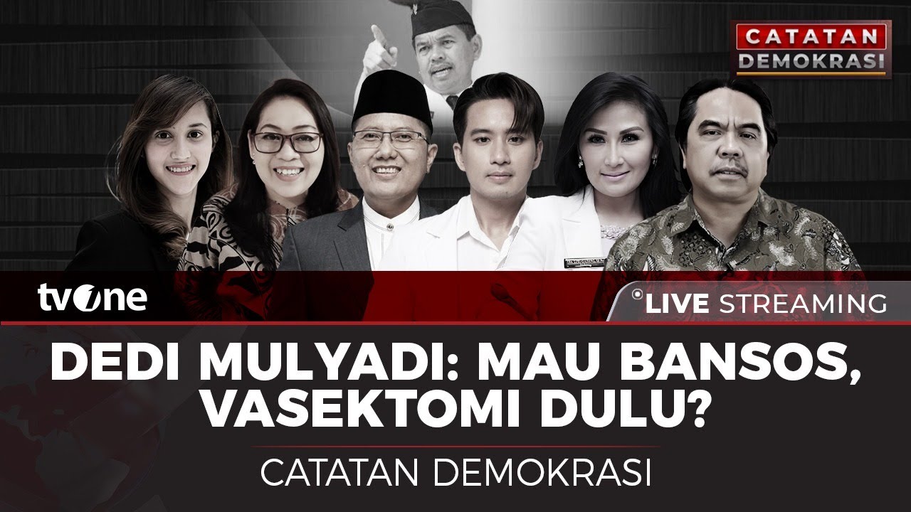 [LIVE] Dedi Mulyadi: Mau Bansos, Vasektomi Dulu? | Catatan Demokrasi tvOne