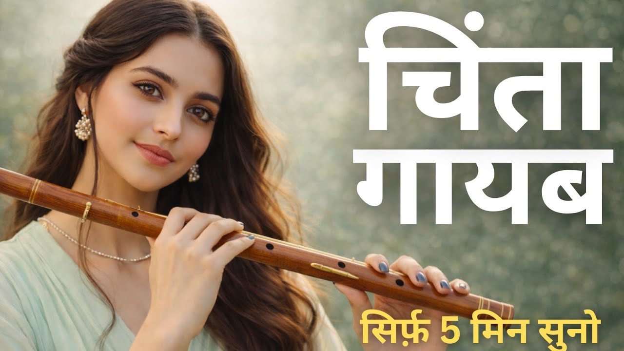 चिंता गायब, मन शांत | 5 Minutes Flute Music for Stress Relief, Deep Relaxation & Mental Peace 