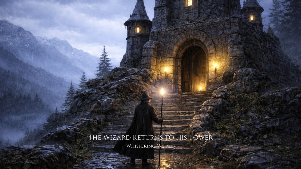 The Wizard Returns to His Tower | Relaxing Medieval Magic Ambience | ASMR