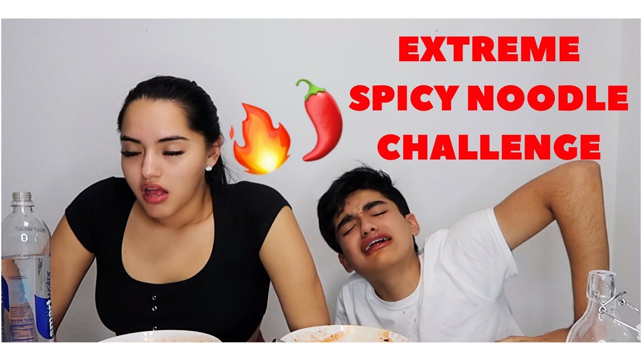 EXTREME SPICY NOODLE CHALLENGE FT. THEEREALKARLAJ *ambulance called*