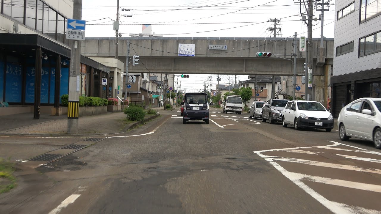 4K 新潟県三条市 石上大橋 西詰 ⇒ 花てらす ⇒ 三条市槻の森斎苑 ⇒ 五十嵐川沿い ⇒ 石上大橋 東詰 2021-05-28