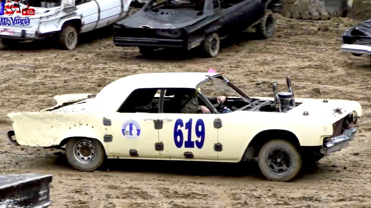 BEST Heat of The Day SHOCKING END Full Size V8 Motorswap Demolition Derby Dunbar Pa Old Iron Heat 4
