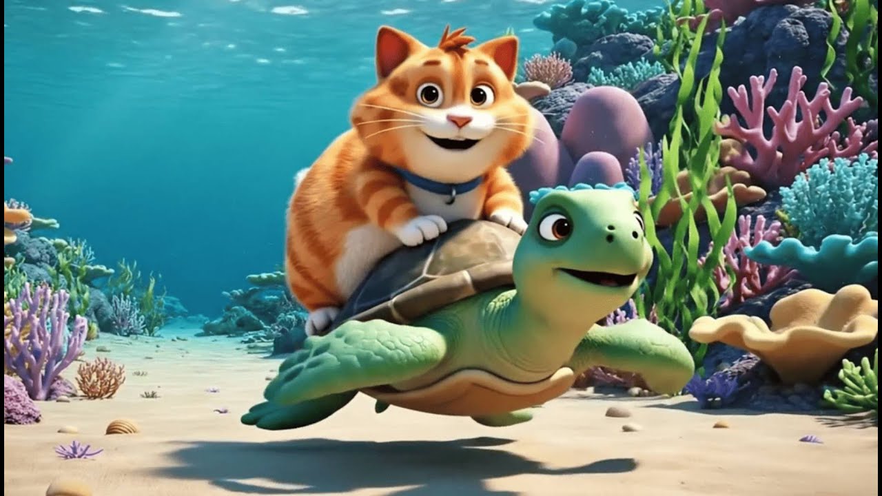 😼🌴 Milo the Chubby Orange Cat Goes to the Beach! | Funny Kids Cartoon Beach Adventure