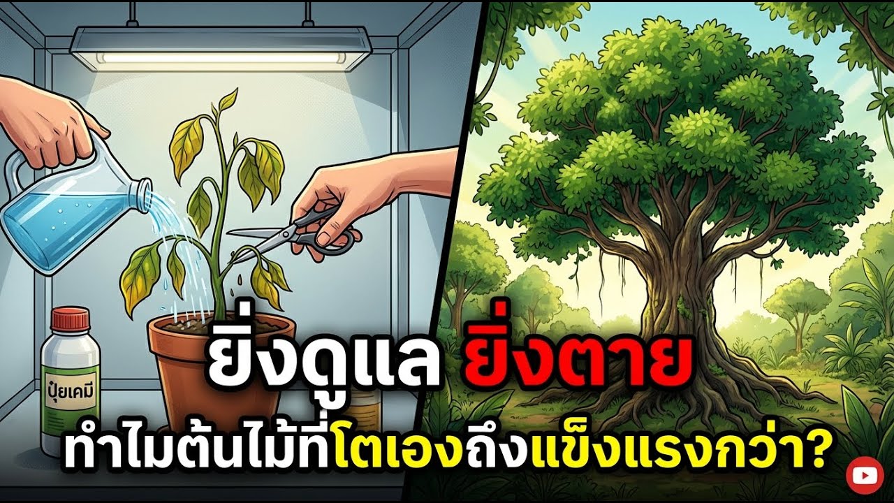 ยิ่งทะนุถนอม ยิ่งตายเร็ว? ทำไมต้นไม้ที่โตเองมักแข็งแรงกว่า