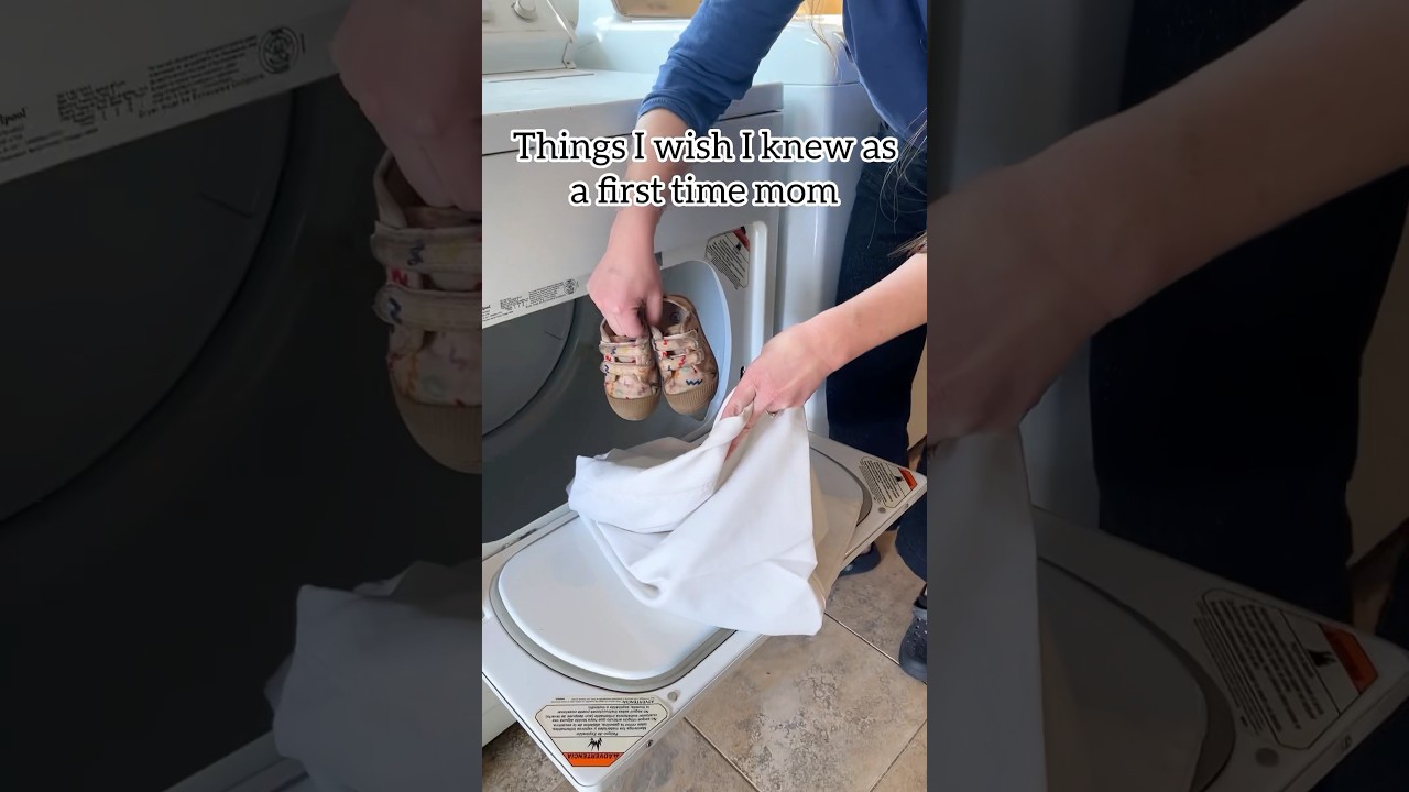 Use a pillow case to hold shoes in the dryer! #mom #toddler #shoes #laundry #momlife