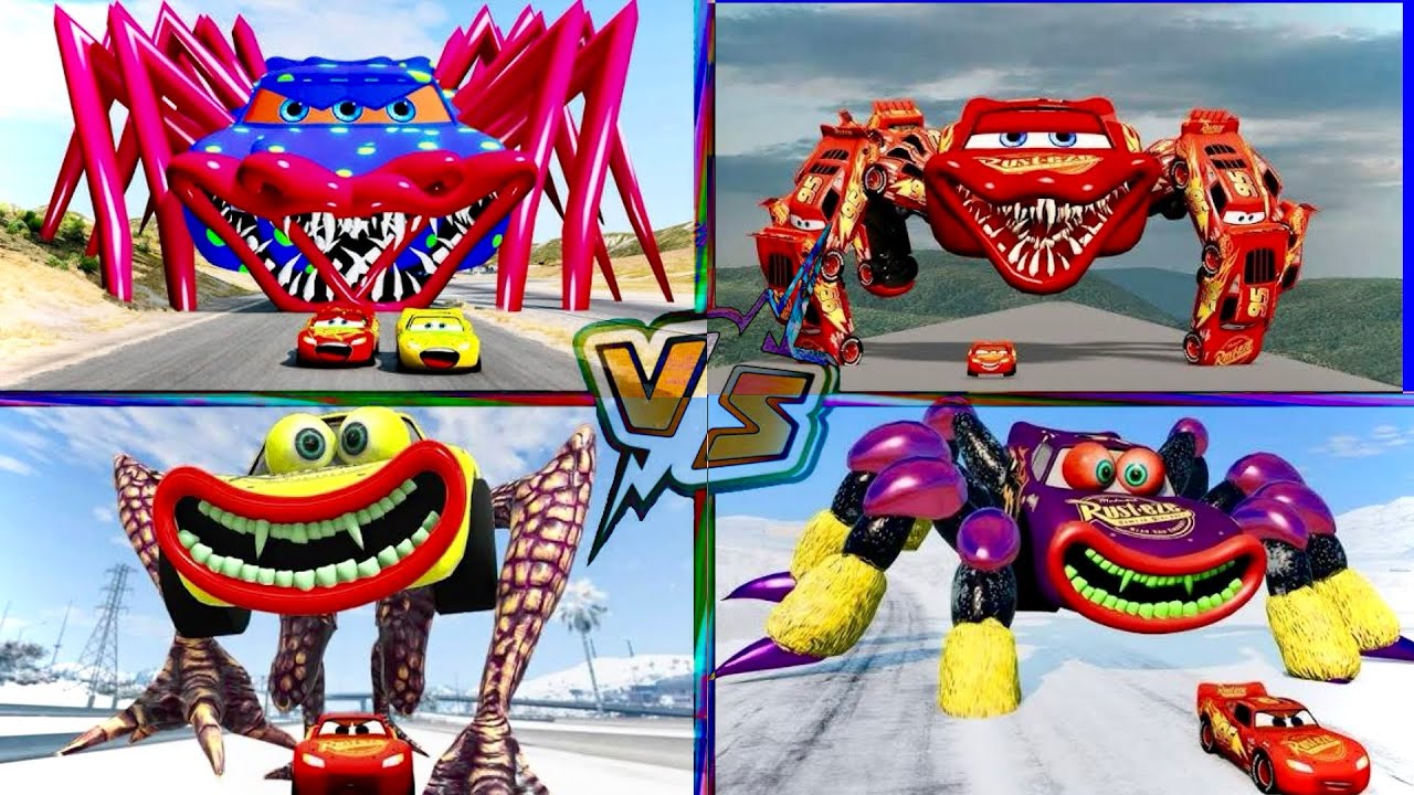 😱 LIGHTNING MCQUEEN VS MONSTERS!🚗💥 Tiles Hop — THE MOST DANGEROUS RACE!