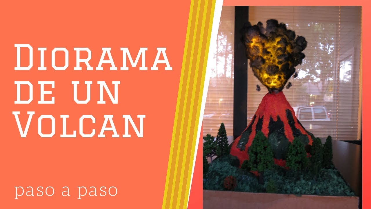 Diorama de un volcan paso a paso  Parte 1