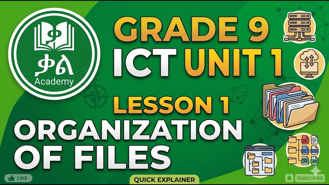 Organization of Files – Unit 1 | Grade 9 Information Technology