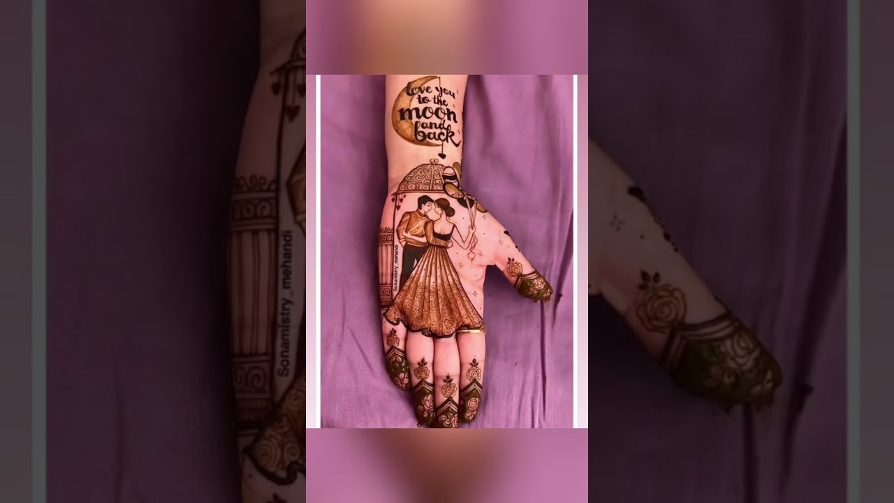 Stylish couple mehndi design/wedding mehndi 😍😍😍#shorts