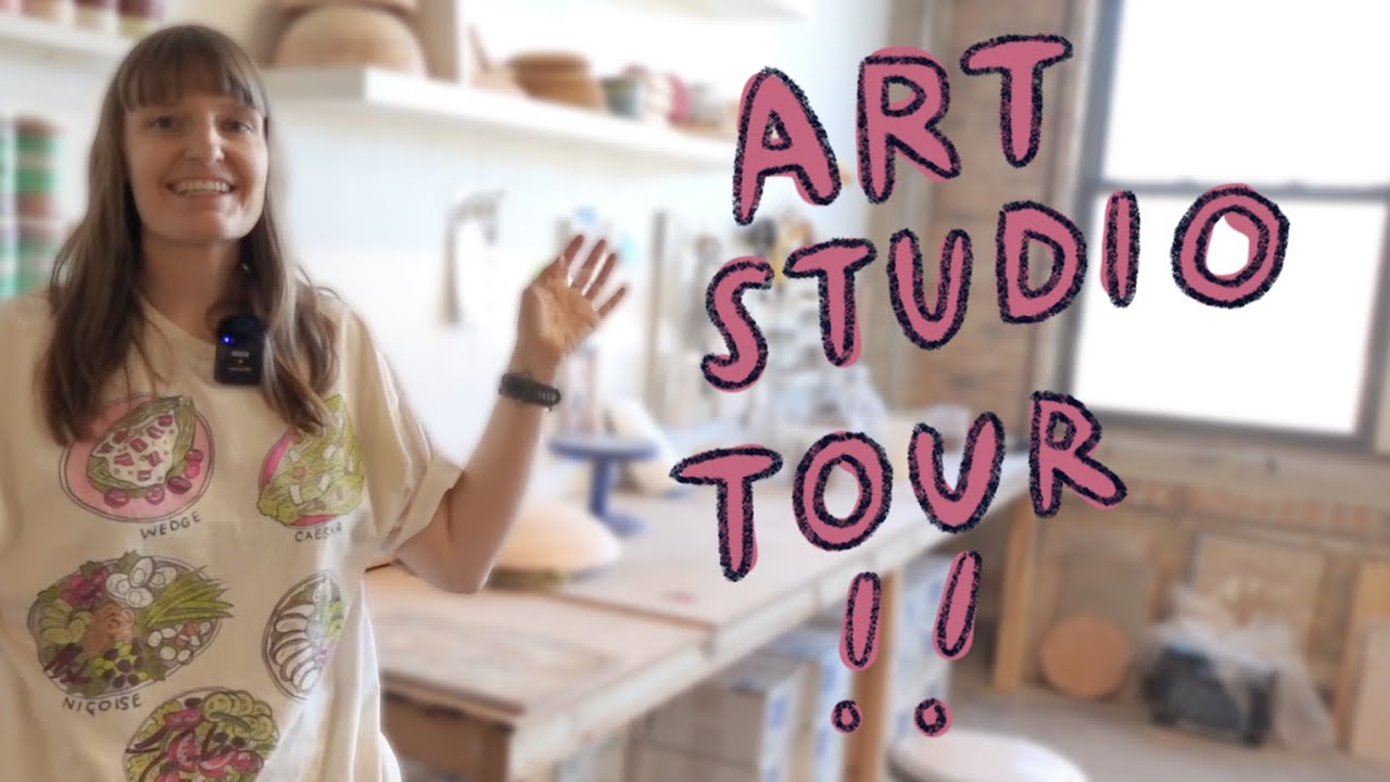 A realistic artist studio tour: A small business home base and ceramics space 🏺🏺