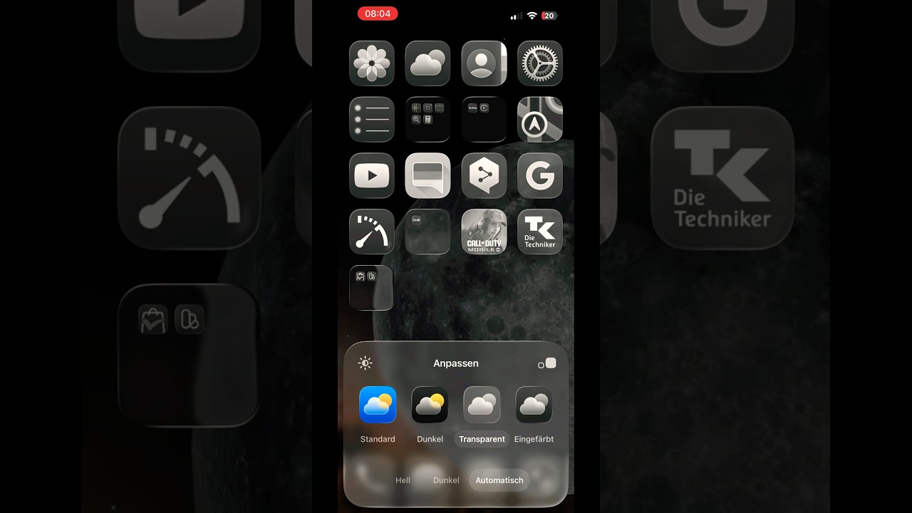 Como poner los iconos transparentes en iOS 26 iPhone