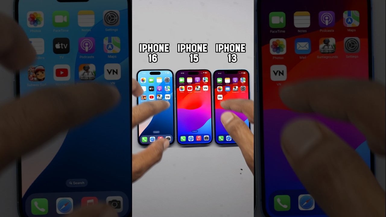iPhone 16 vs iPhone 15 vs iPhone 13 Speed Test 🚀 Who&rsquo;s the Real King? 👑#shorts #viralvideo