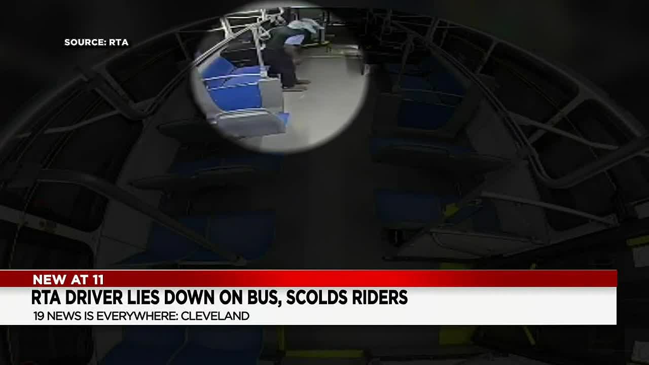 Cleveland RTA driver lies down on bus, scolds riders for being too noisy during break