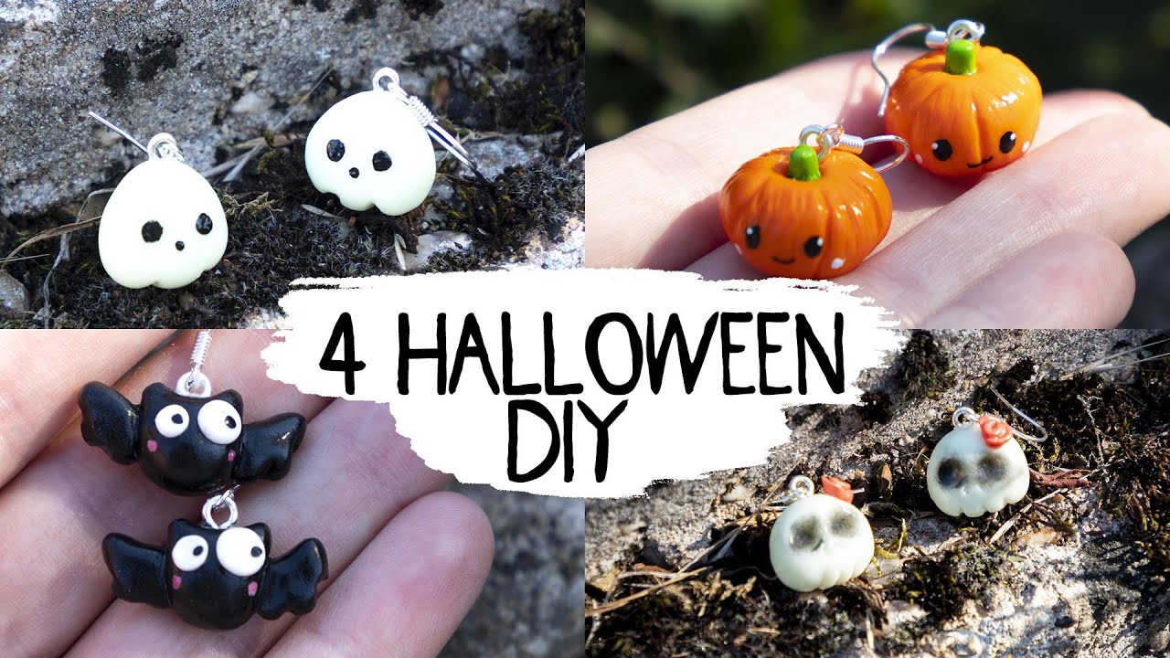 HALLOWEEN DIY COMPILATION - 4 Cute Clay Ideas ! 👻 | Tutoriel Fimo