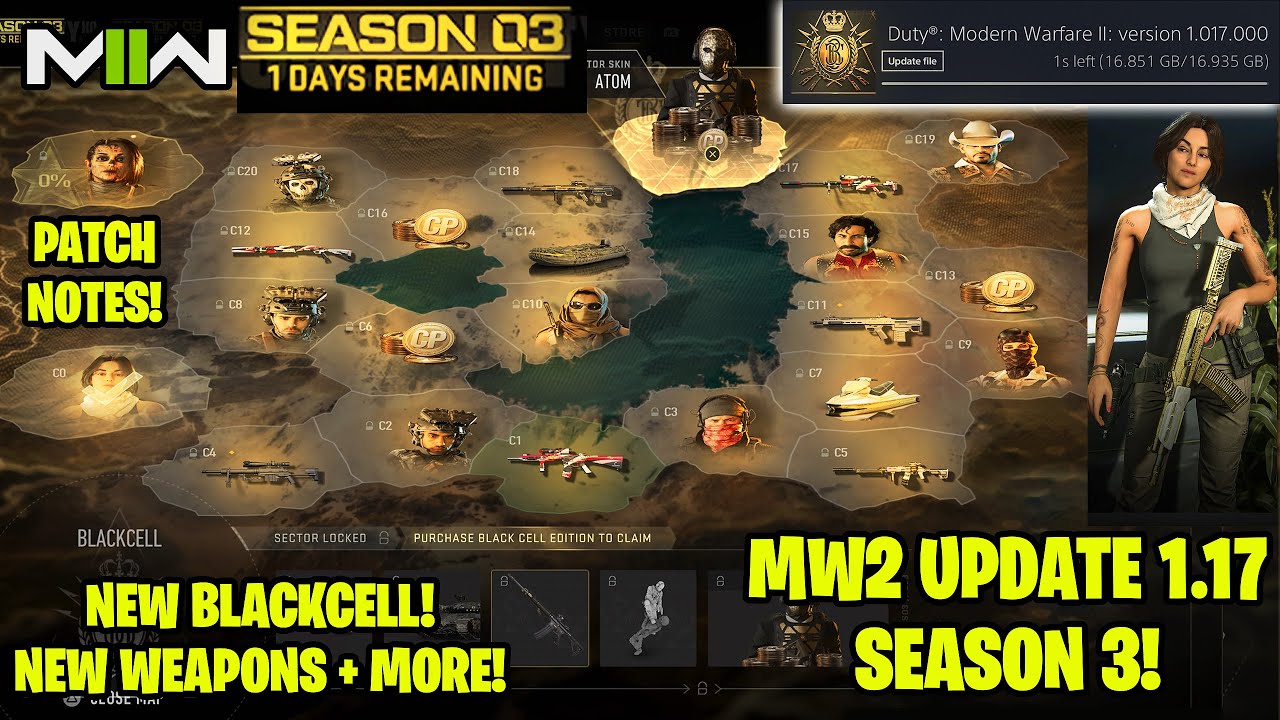 NEW MW2 UPDATE 1.17 😍 SEASON 3 BLACKCELL PASS, FJX IMPERIUM, CRONEN SQUALL GAMEPLAY (MW2 1.17 Patch)