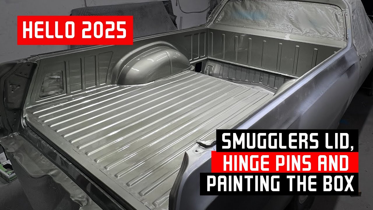 1965 El Camino - Tailgate skin, door hinges, smugglers lid, bodywork and box paint. Hello 2025!