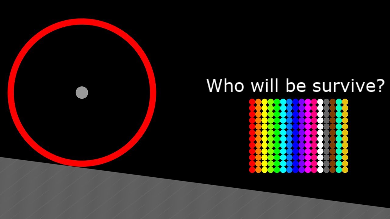 Escape Monters Circle + Don't Finish The Legs - Marble Race in Algodoo