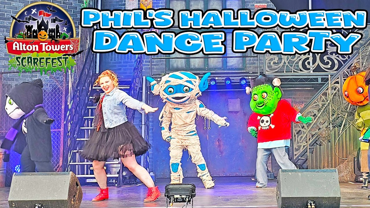 Phil's Halloween Dance Party | Family Fun at Alton Towers (Nov 2024) [4K]